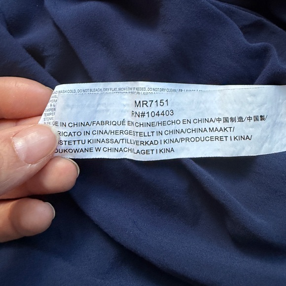 Moon River Navy Square-Neck Puff Sleeve Midi Dress - Picture 8 of 10